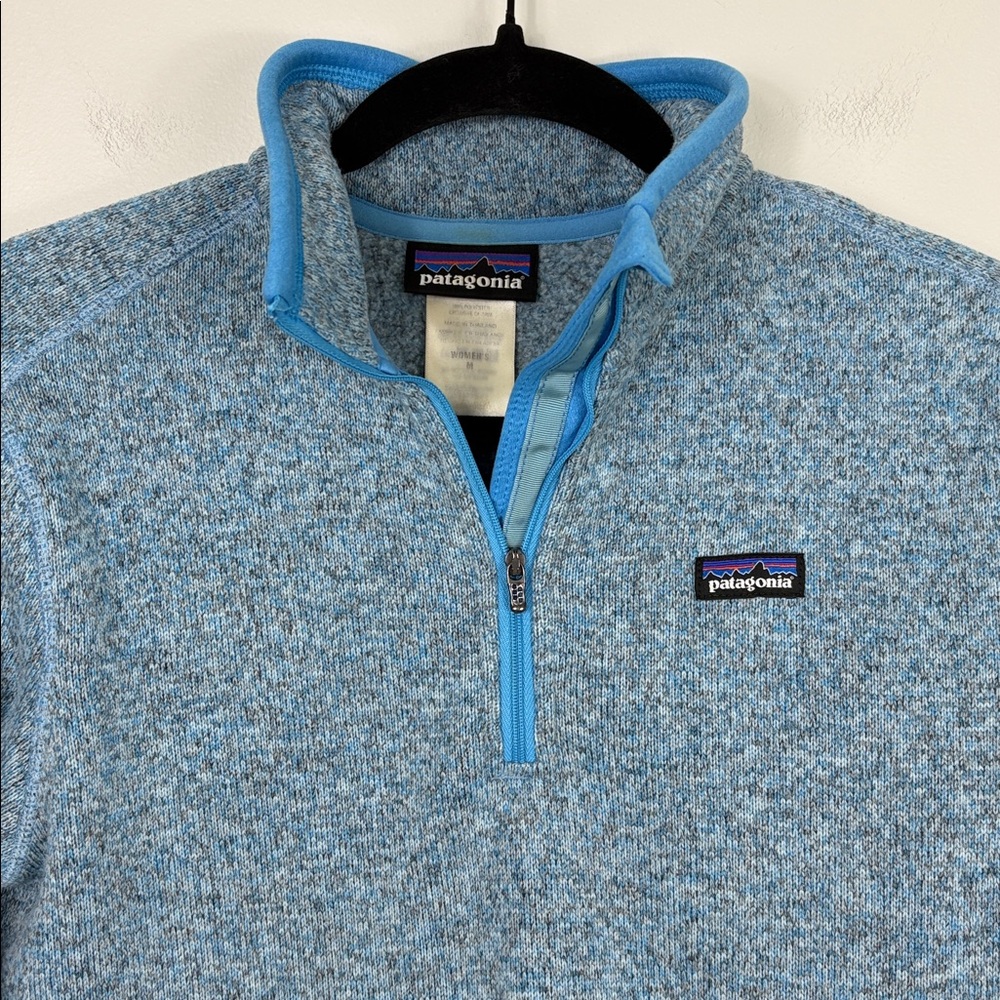 Patagonia Better Sweater Womens Size Medium Dusk Blue Quarter Zip Fleece - Picture 3 of 8